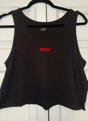 Levi’s Black Crop Tank Top thumbnail 1