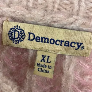 Democracy Chunky Knit V Neck Striped Relaxed Fit Sweater Pullover size XL thumbnail 6