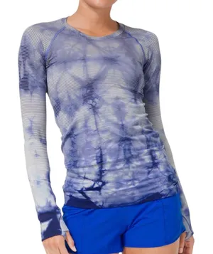 Lululemon Swiftly Tech Long Sleeve 2.0 Wash Shibori Stripe Midnight Orchid thumbnail 1