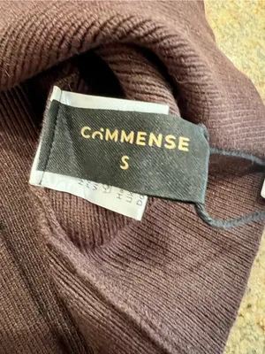 Commense V-Neck Gold Button Sweater Vest Dark Brown Size Small NWT thumbnail 5
