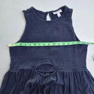Isabel by Ingrid &‎ Isabel Navy Blue Smocked Cutout Maternity Midi Dress XL thumbnail 8
