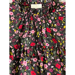 Kate Spade New York Love Colorfully Floral Ruffle Neck Sleeveless Blouse XS thumbnail 2
