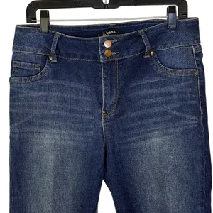 d. Jeans Dark Wash Skinny Ankle Jeans Double Button Mid Rise Jeggings Size 12 thumbnail 4