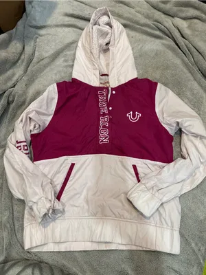 True Religion Light Pink/Washed Blush Hooded Pullover thumbnail 1
