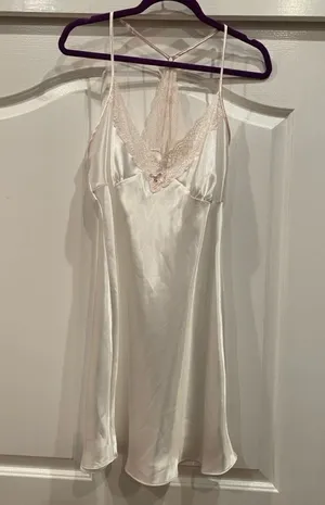 Linea Donatella White slip dress size XL thumbnail 1