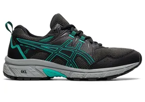 ASICS Gel-Venture 8 Black and Turquoise Trail Shoes thumbnail 1