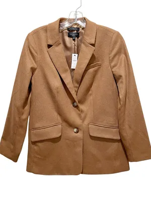 Talbots Italian Wool Longline Blazer Camel Brown Womens Petite Size 2P NWT thumbnail 3