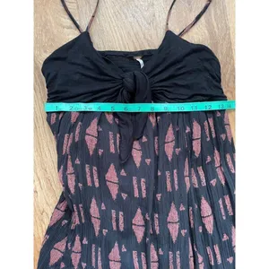 Free People totally tubular brown black‎ maxi dress Sz S thumbnail 6