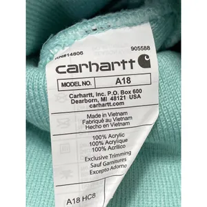 Carhartt Womens BlueLogo Cuffed Winter Snow Bonnet Beanie Cap Hat One Size thumbnail 2