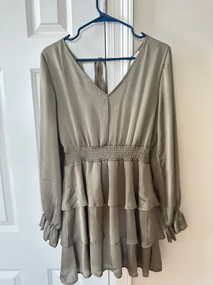Altar’d State Ruffle Long Sleeve Dress thumbnail 1