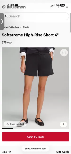 Lululemon Softstreme High-Rise Shorts 4" 4 thumbnail 5