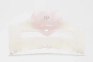 Lululemon Extra Large Claw Hair Clip *Heart Light Ivory/Pink Peony NWT thumbnail 1