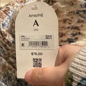 Arula Samantha Crop Ombré Loose Weave Crop Sweater NWT 1X thumbnail 5