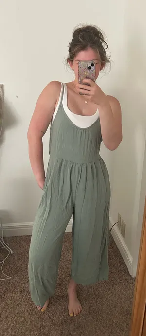 Boutique sea foam green jumpsuit thumbnail 1