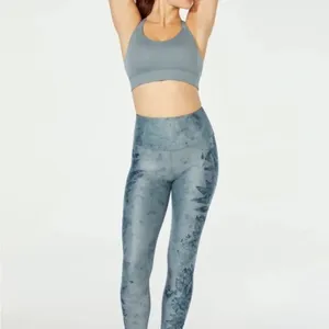 Marika 2 Piece Athleisure Set Cyan Blue - Sports bra and Long Sleeve Tee Shirt thumbnail 5