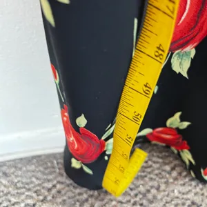 Vtg 2000s Babydoll Maxi Dress Sz 10 Black Floral Y2K Romantic‎ Prom Fairy thumbnail 5