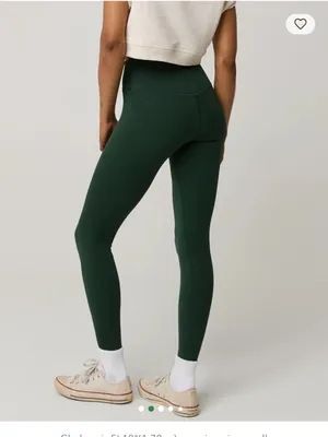 Aerie High-Rise V-Cut Forest Green Leggings thumbnail 2