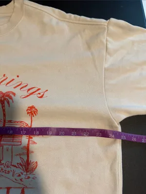 PINK Victoria's Secret Cream crewneck Palm Springs California thumbnail 6