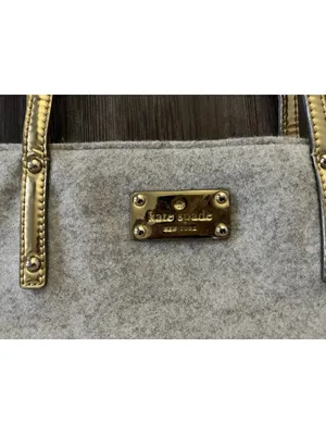 Kate Spade Harmony Frosted Gold Wool Tote Limited Edition thumbnail 2
