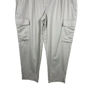 Old Navy Taylor Straight Trouser XL Beige Extra High Rise Baggy Cargo Pants NWT thumbnail 3