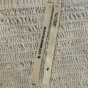 By Anthropologie‎ 100% Cotton Cream Lace Babydoll Sleeveless Cutout Top Size XL thumbnail 6