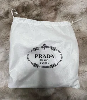 Elegant Prada dust bag in white. Perfect for storing luxury items. thumbnail 1
