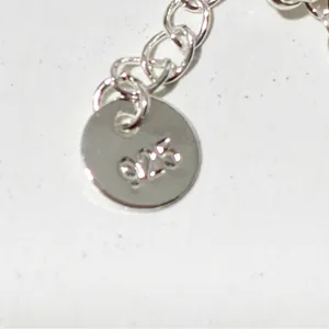 925 Sterling Silver Circle Lucky Bar‎ Layered Necklace Jewelry thumbnail 5
