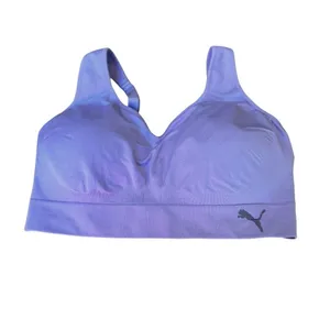 Puma Purple Seamless Wireless Sports Bra Women’s Large Athletic Activewear EUC thumbnail 4