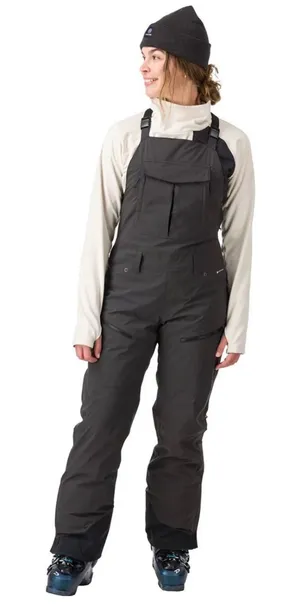 Women's Black Flylow Sphinx Cargo Bib Overalls thumbnail 1