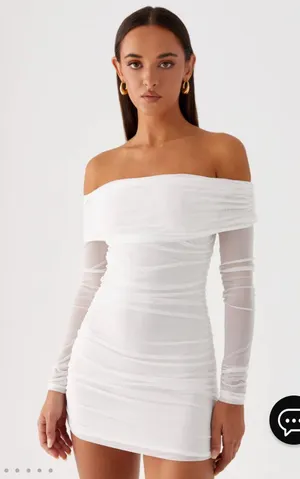 Peppermayo White Mesh Mini Dress thumbnail 1