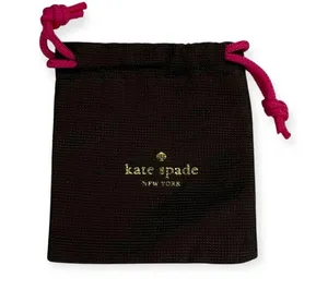 new Kate Spade KSNY  Dainty Jewelry Drawstring Pouch Dustbag  Brown + Pink  thumbnail 10