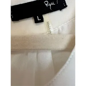 RYU White Green‎ Floral Embroidered Boho Sundress Sz L thumbnail 3