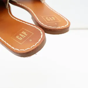 Gap Womens Flat Slide Sandals Iconic Khaki Brown Minimalist Slip On Size 6 thumbnail 9