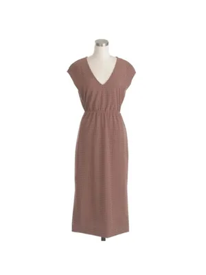 (RC) J. Crew Womens Mauve Brown Drapey Perforated Midi Dress Size 12 Style B9887 thumbnail 2
