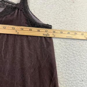 Sundance Camisole Tank Top Womens XS Brown‎ Silk Blend Velvet Lace Trim Y2K thumbnail 5