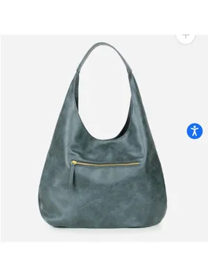 Fawn Slouchy Tote Shoulder Bag Faux Leather Bag Grey NEW NWT thumbnail 2