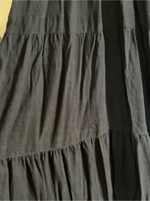 Line and Dot Market & Spruce Black Sweetheart Smocked Strappy Sleeveless Maxi Dress Size S thumbnail 6