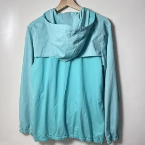 Columbia Womens Blue Green PFG Henley Hooded Windbreaker Fishing Jacket Medium thumbnail 2