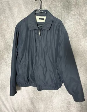 Claiborne Men's Navy Lightweight Zip-Front Jacket thumbnail 1