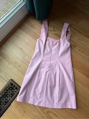 Show Me Your Mumu Pink Faux Leather Square Neck Mini Dress S thumbnail 5