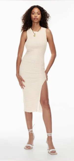 Aritzia Wilfred Verona Sleeveless Midi Dress in Hayward Birch/Espace S thumbnail 1