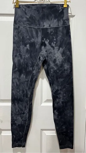 Lululemon Align Pant Diamond Dye Full Length Leggings Size 8 Pitch Graphite Gray thumbnail 1