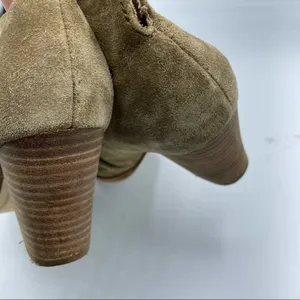 Splendid Brown Suede Slouchy Ankle Boots Womens 7.5 Shooties Stacked Heel Fall thumbnail 7
