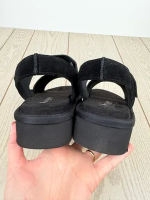 Koolaburra by UGG Women's Tizz Adjustable Suede Sandals US9 Black $80 thumbnail 6