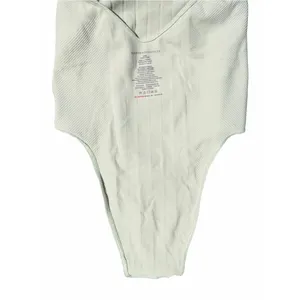 Anthropologie Mint Ribbed One Piece Swimsuit Sage Green Small Bodysuit Minimal thumbnail 9