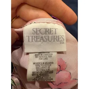 Secret Treasures Pink‎ Floral Cami Tank Top Women's Medium thumbnail 3