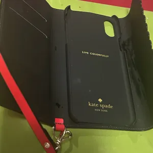 Kate Spade Vibrant Red Scalloped Phone Wallet- Excellent Condition thumbnail 6