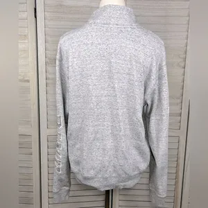 PINK/VICTORIA'S SECRET 1/4 Zip Sweatshirt Heather Gray/White-Medium thumbnail 5