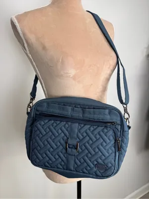 lug Quilted Navy Blue Crossbody Bag thumbnail 1
