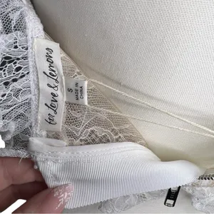 For Love and Lemons Jules Crop Top in White Size Small NWT thumbnail 5